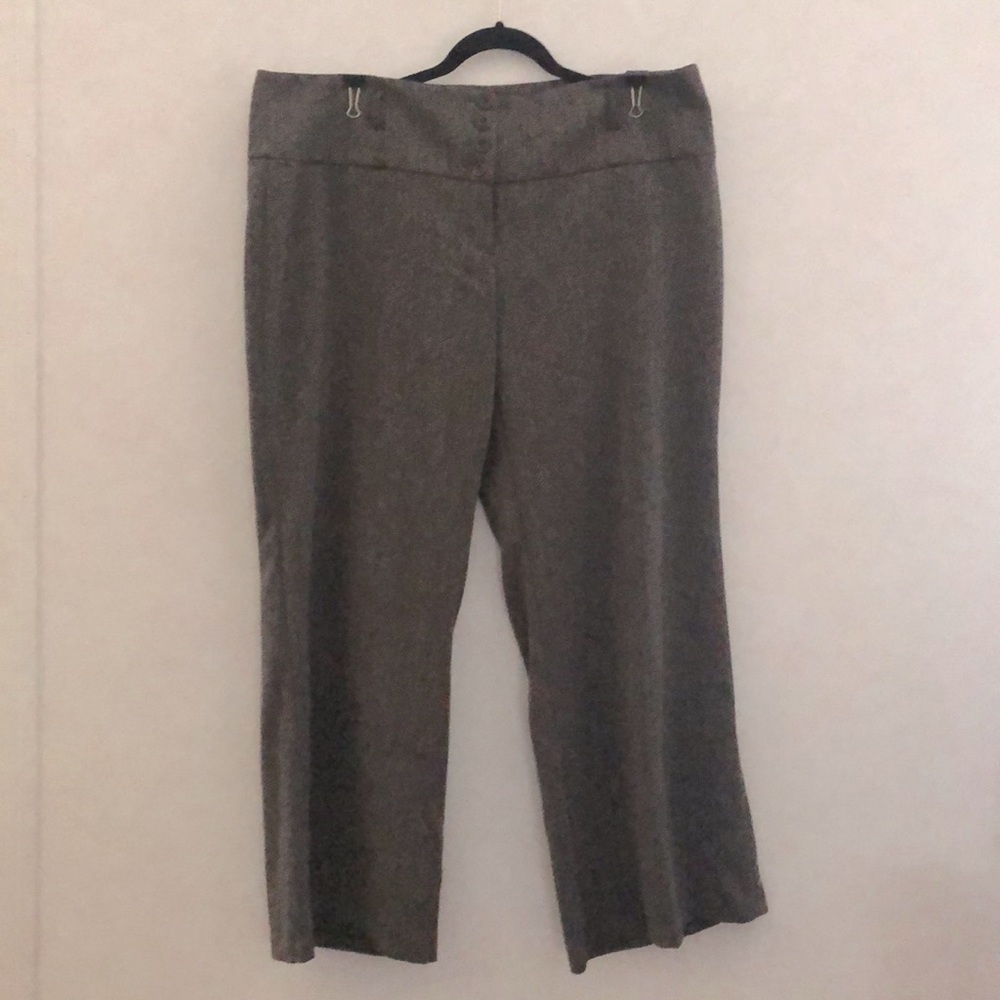 Chocolate & White Herringbone Slacks